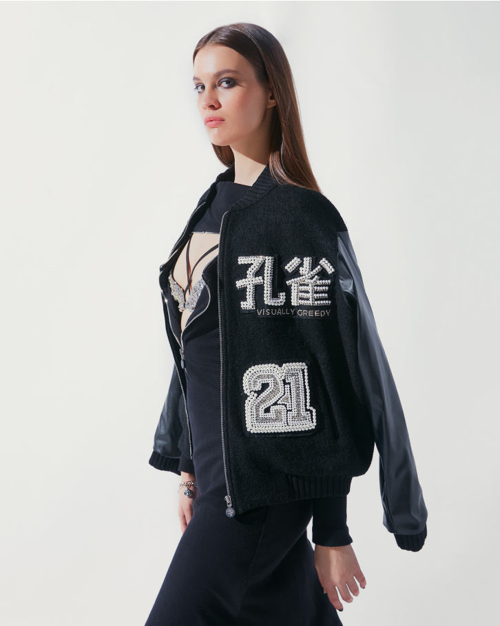 Tova fleece embellished jacket