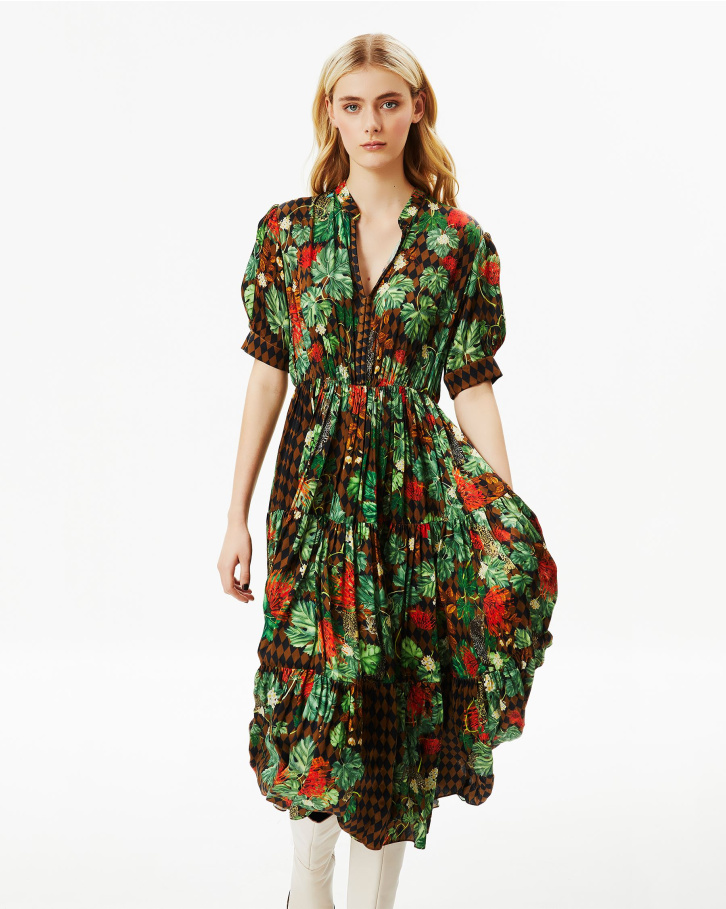 Tropical  multicolor Long Dress
