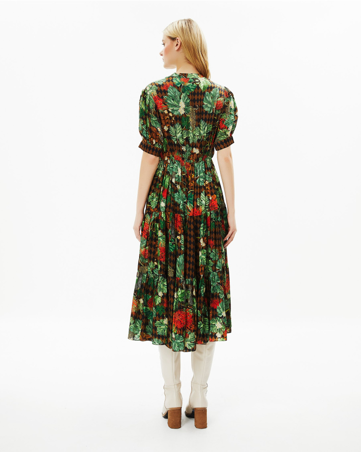Tropical  multicolor Long Dress