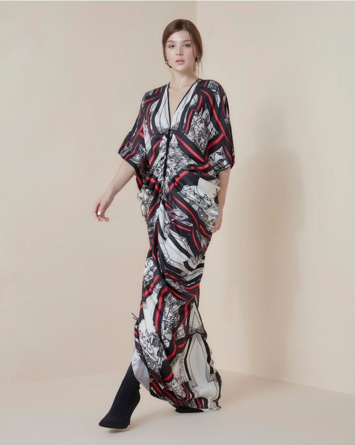 Crimson Nouveau pull up dress