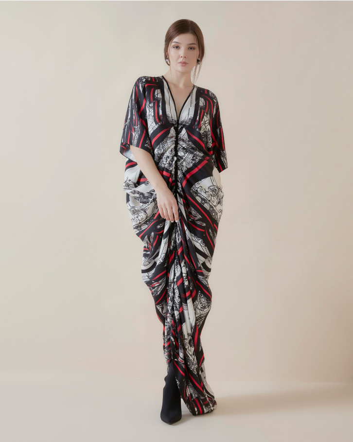 Crimson Nouveau pull up dress