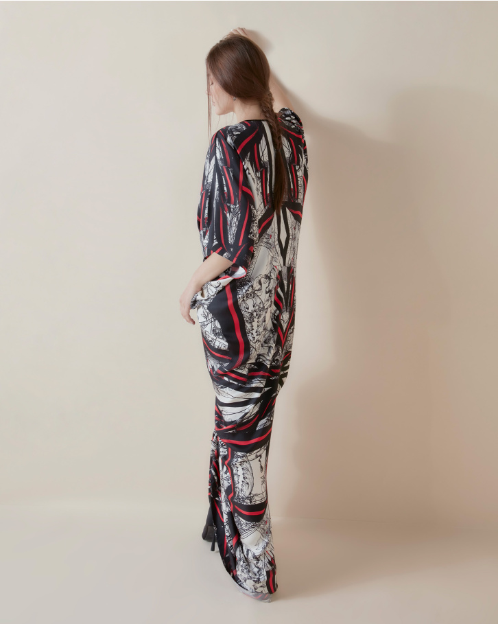Crimson Nouveau pull up dress