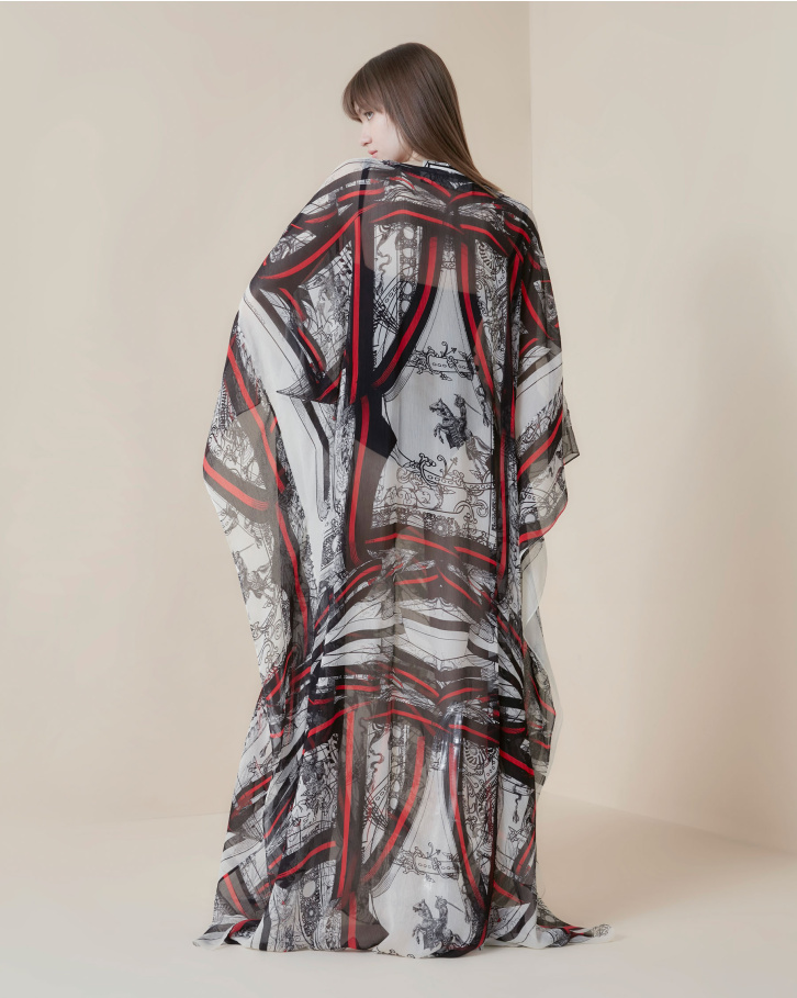 Crimson Nouveau kaftan