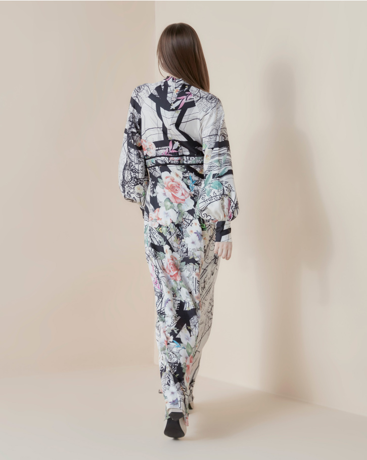 Bloomed Nouveau long dress