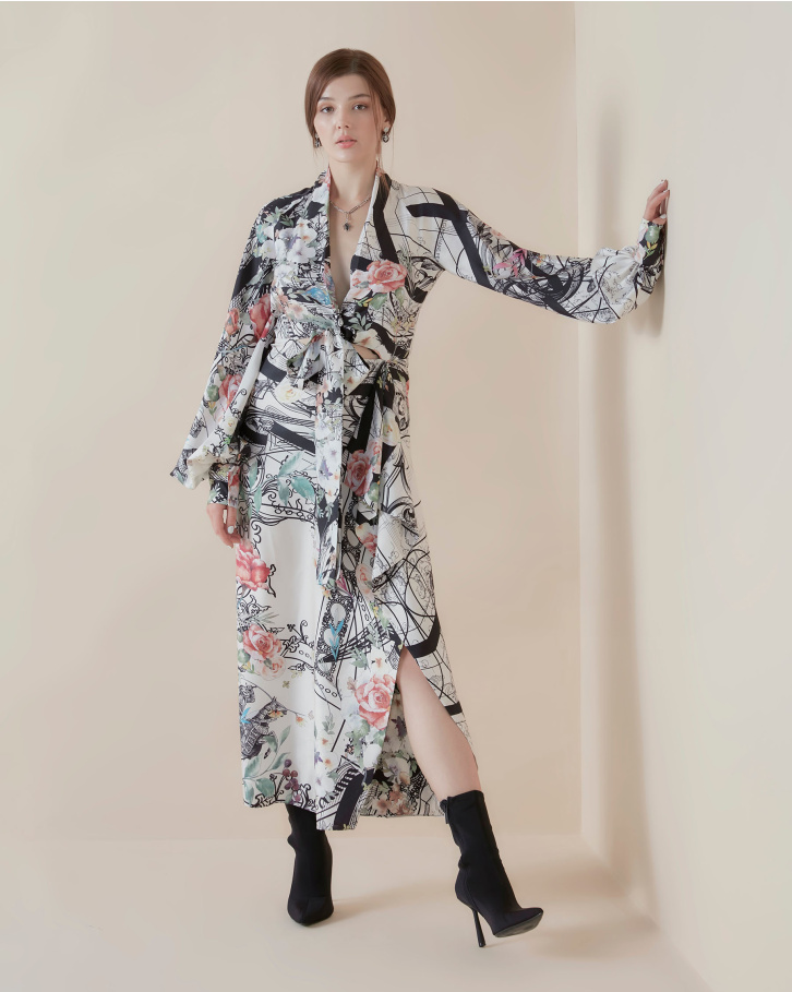 Bloomed Nouveau Midi dress