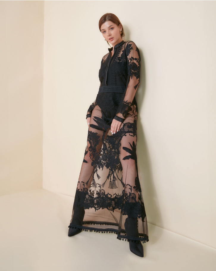 Black Areca long dress