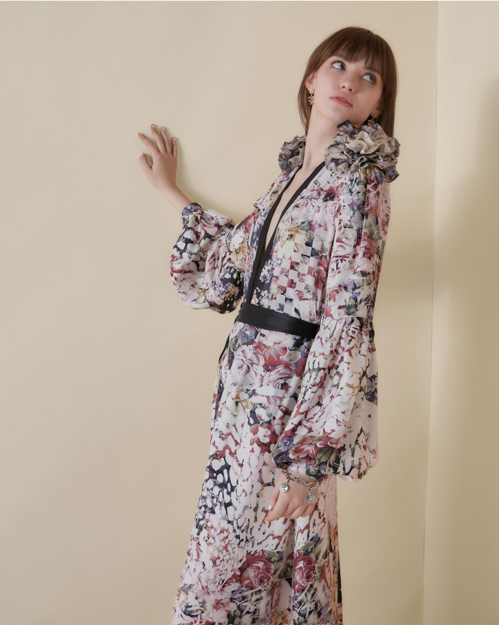 Botanic Lynx long dress