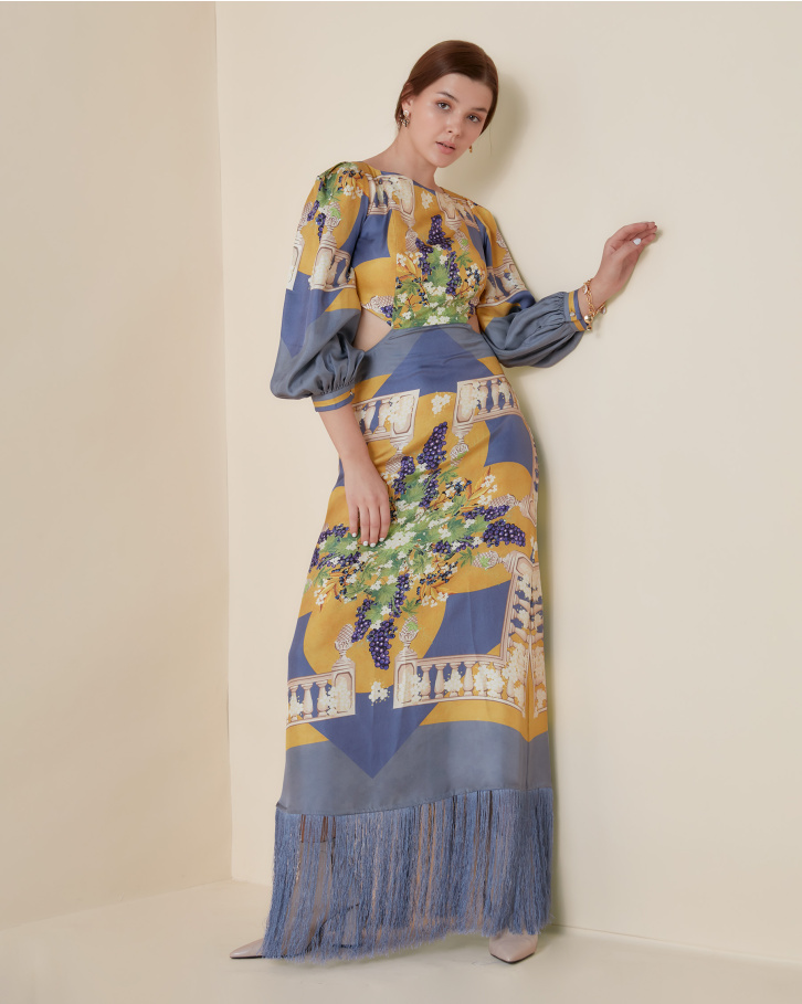 Chateau Limar long fringe dress