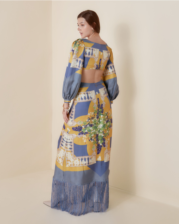 Chateau Limar long fringe dress