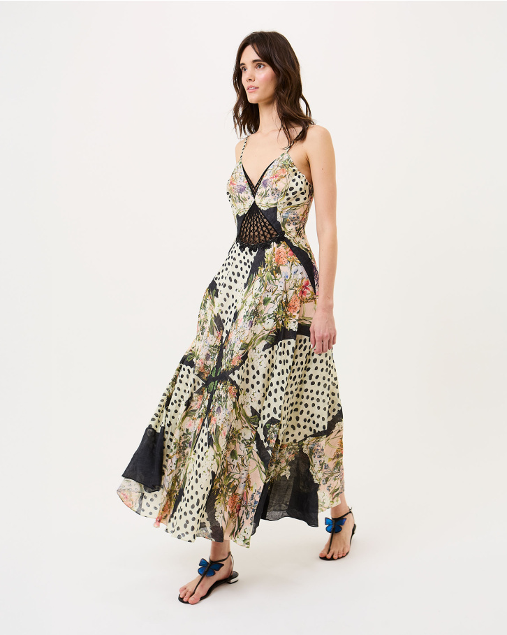 Retro Flora Slip Dress