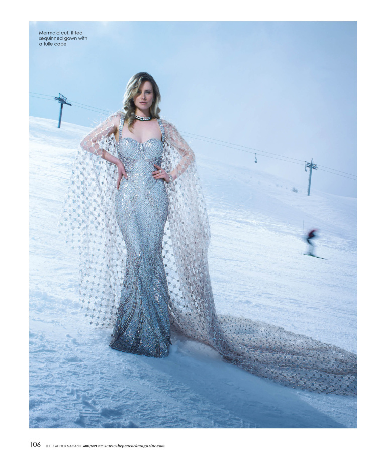 Mermaid cut, fitted sequinned gown