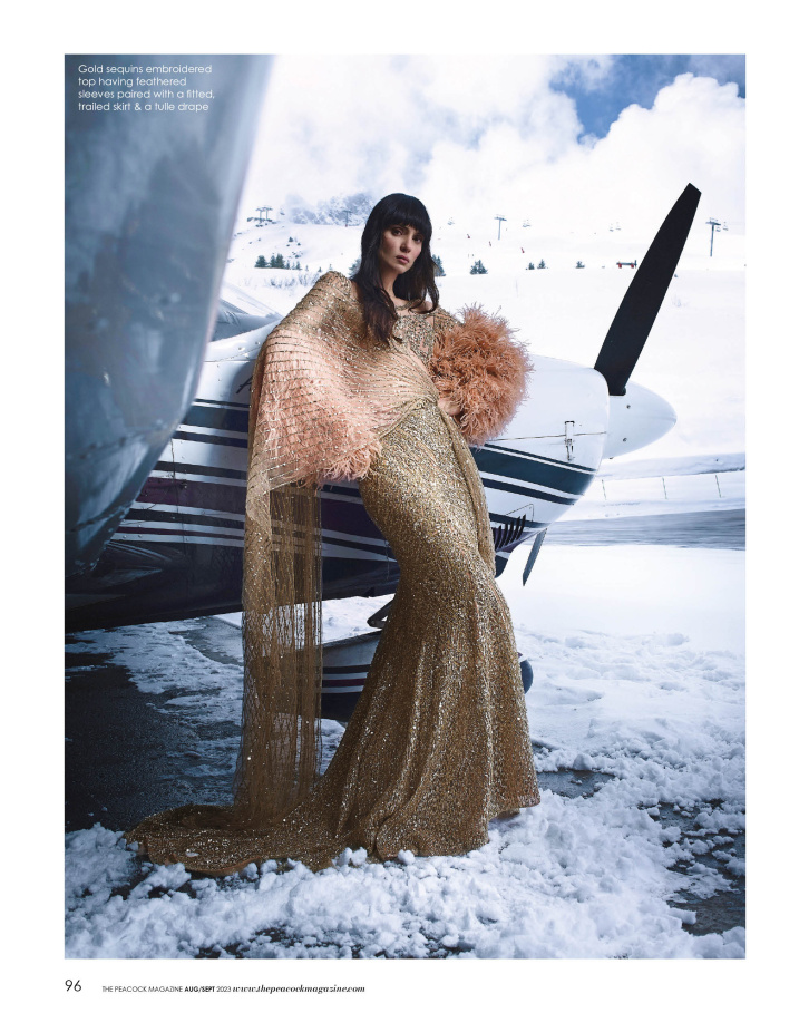 Gold sequins embroidered Gown