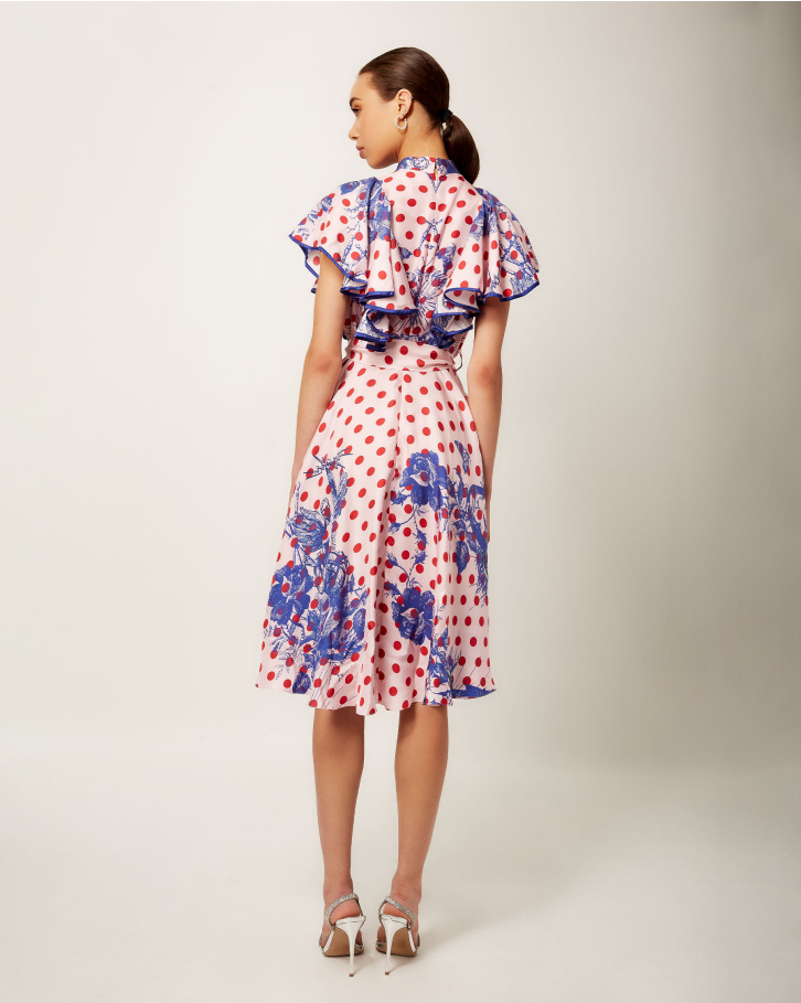Dotted Tuscany Dream Frill Dress