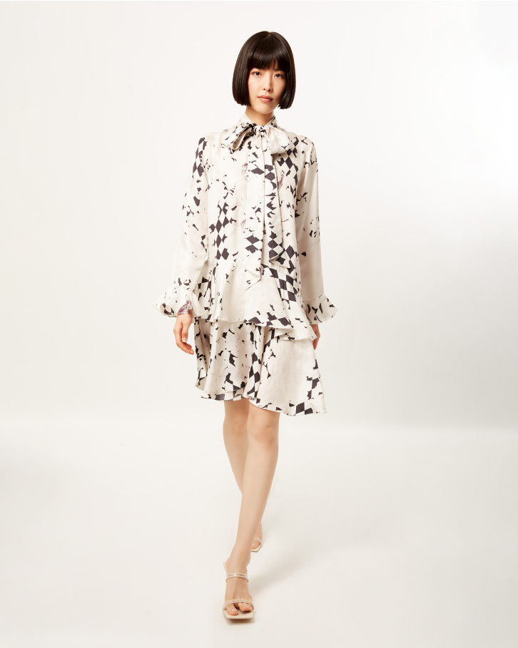 Vatican Fresco Short Dress