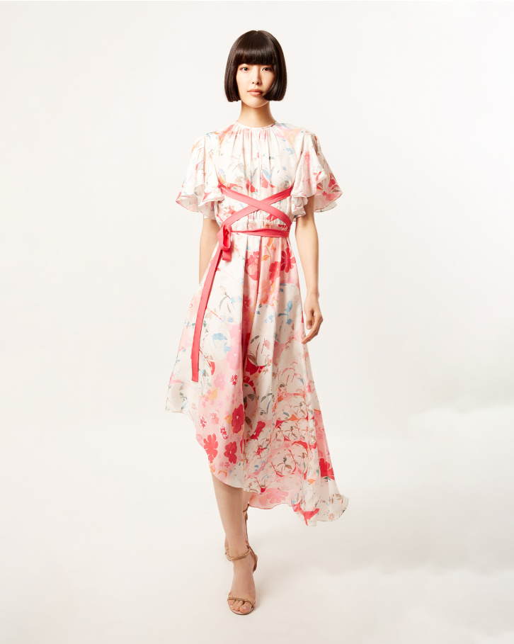 Blush Floret Midi Dress