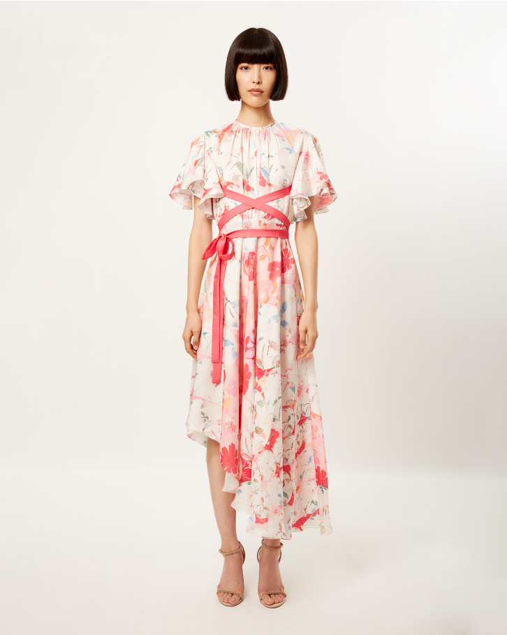 Blush Floret Midi Dress