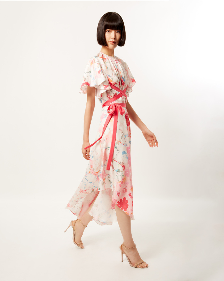 Blush Floret Midi Dress