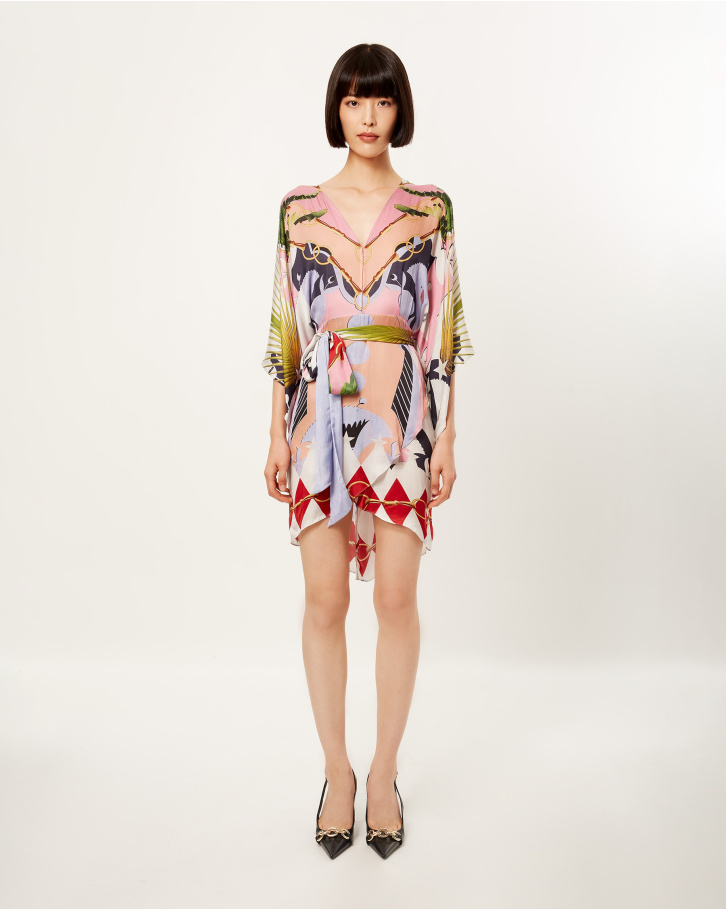 Lilac Tropical Dream Short Dress