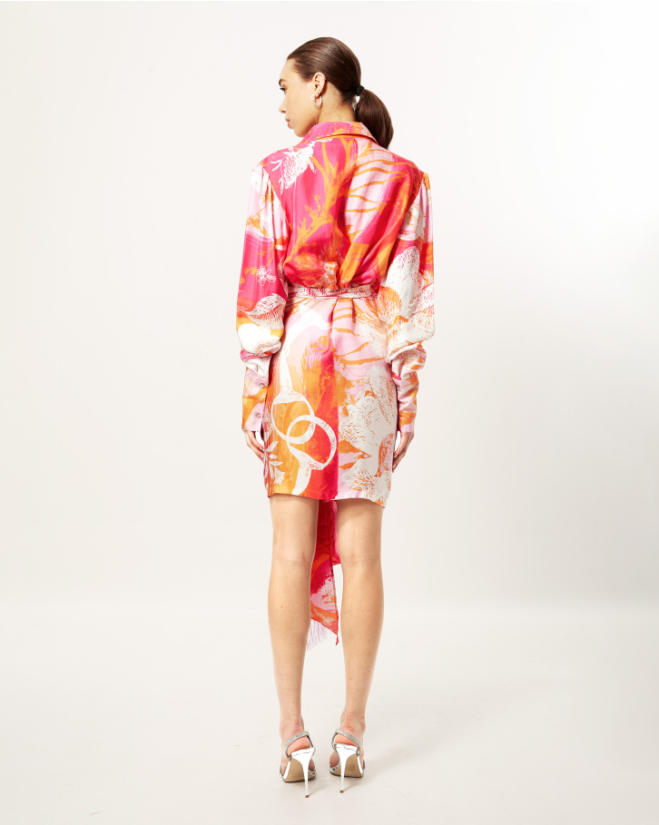 Heliographic Pink Flora Short Dress