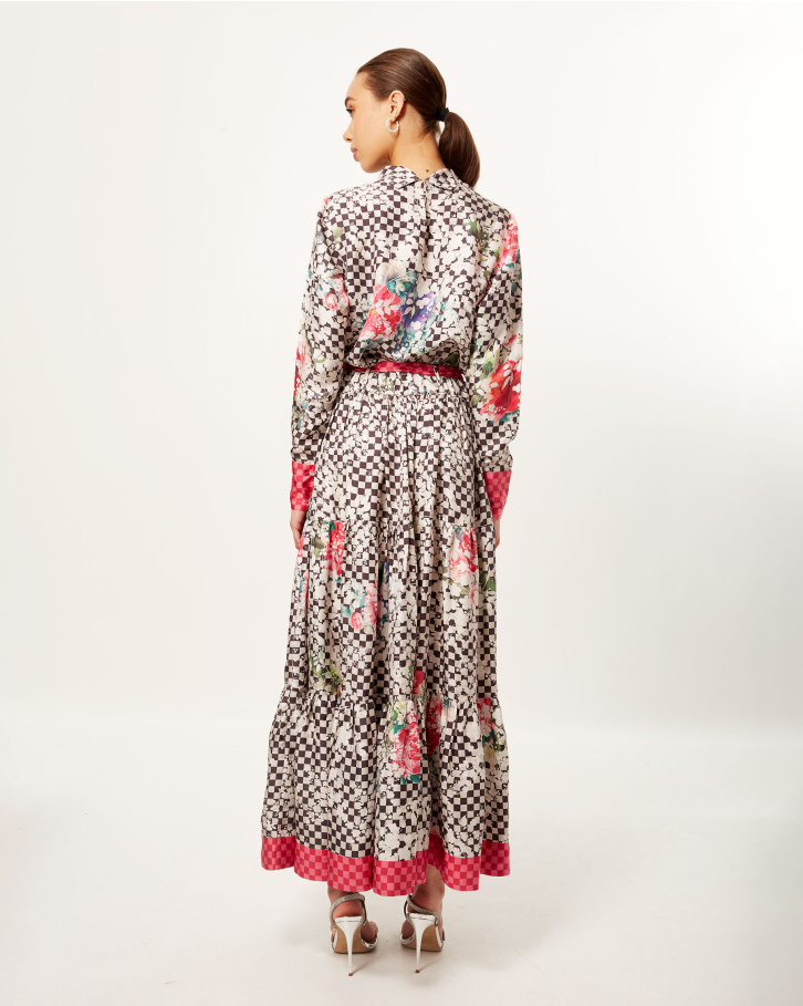 Monochrome Botanic Checker Co-Ord Set