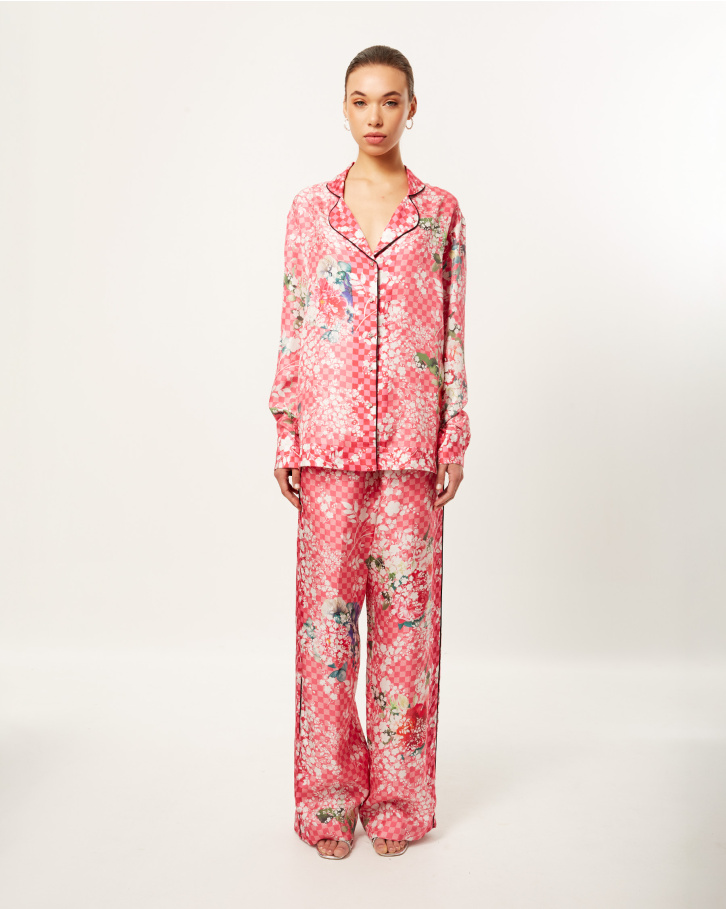 Pink Botanic Checker Co-Ord Set