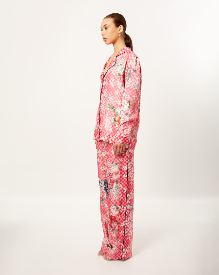 Pink Botanic Checker Co-Ord Set