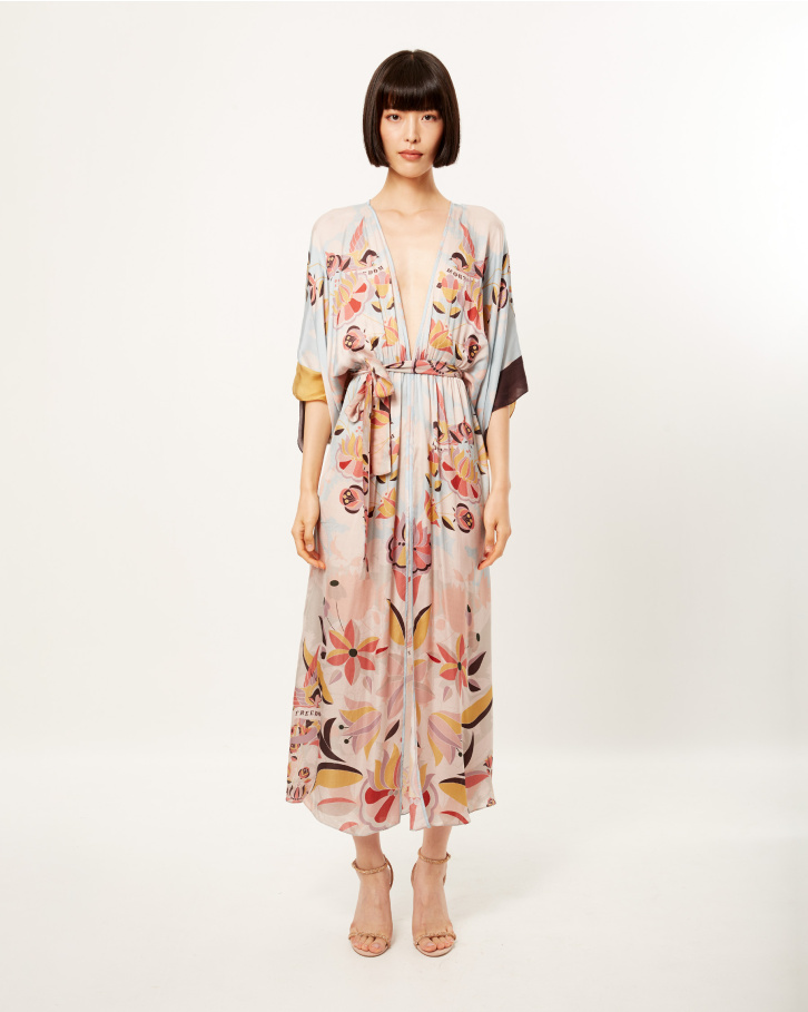Enchanted Zinnia Long Dress