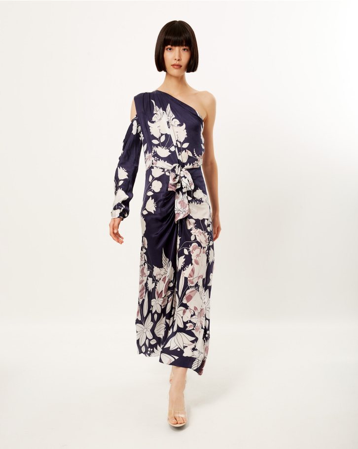 Midnight Zinnia Long Dress