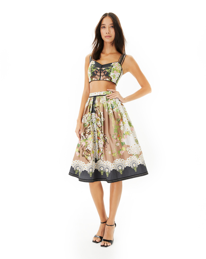 Vintage Garden bralette and skirt co-ord set
