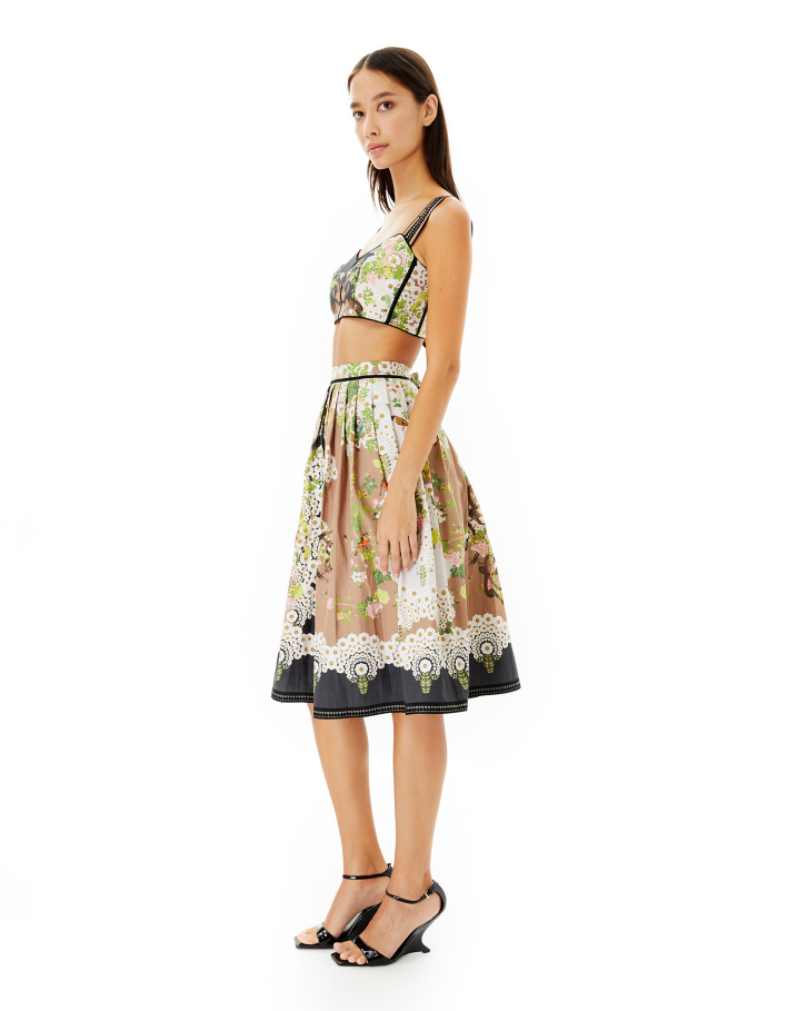 Vintage Garden bralette and skirt co-ord set
