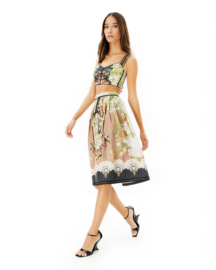 Vintage Garden bralette and skirt co-ord set