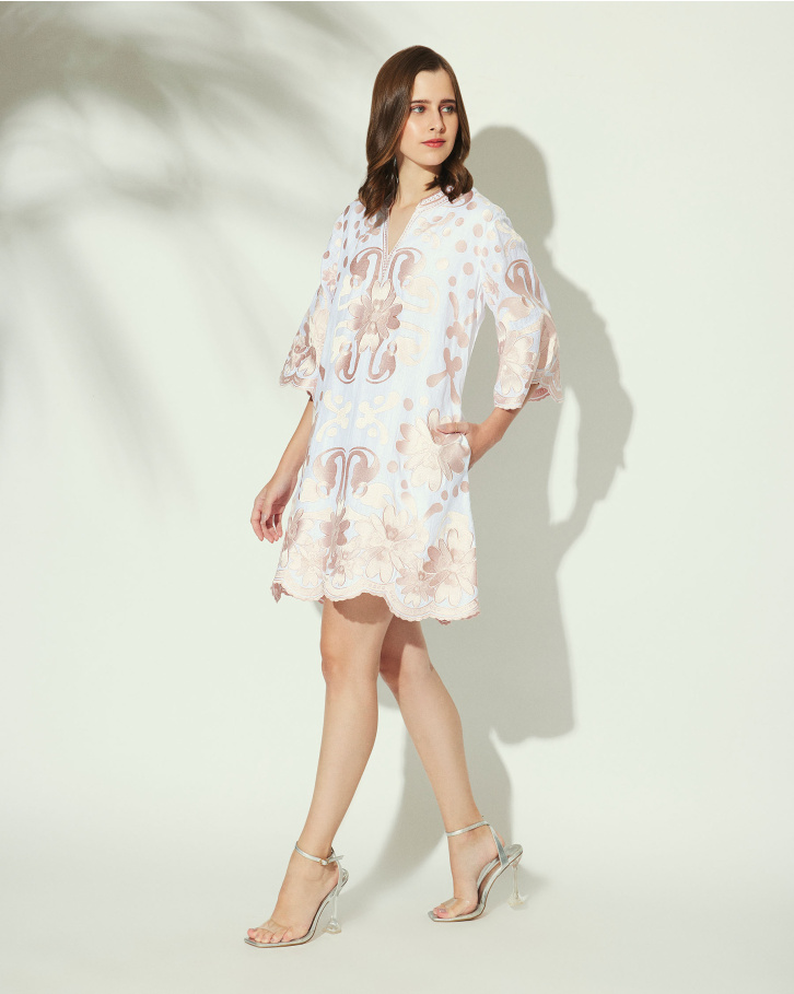 Frosted Lea Linen Tent Dress