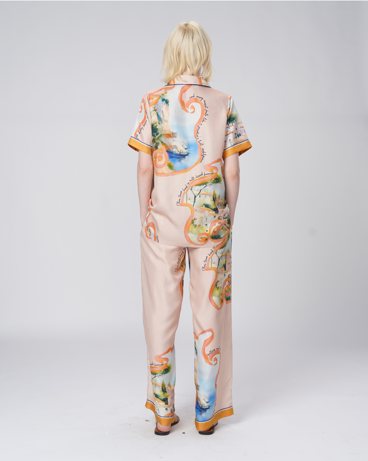 Coral Horizon Shirt Set