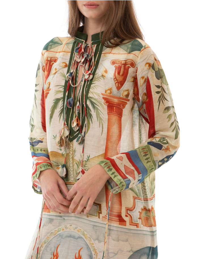 Crimson Veil Kaftan