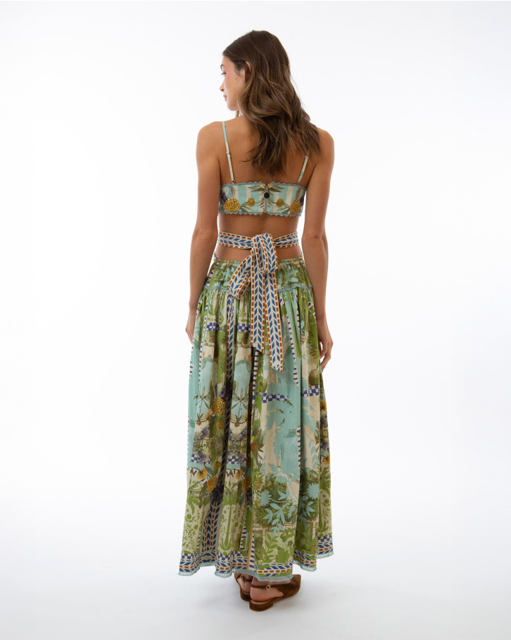 Palm Mirage Midi Dress