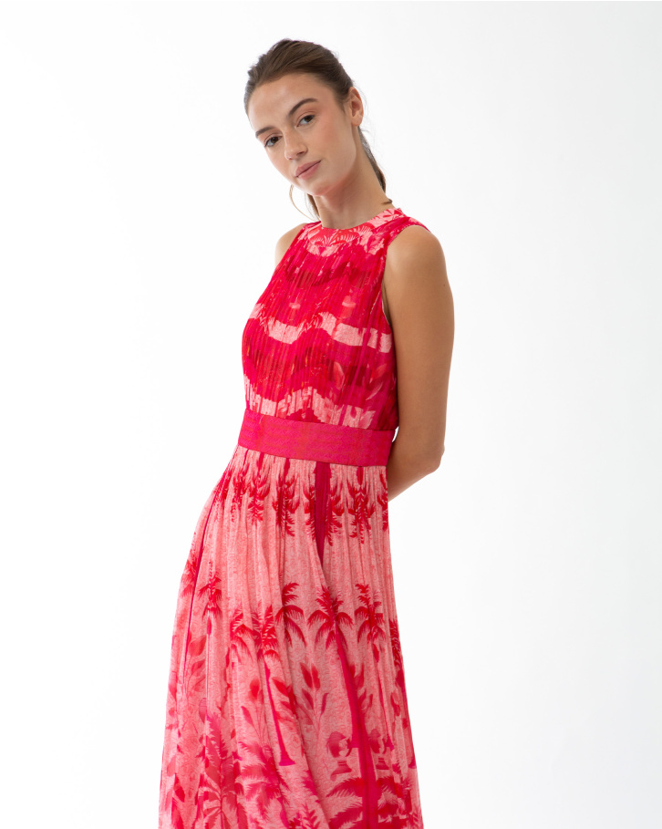 Palm Serenade Midi Dress