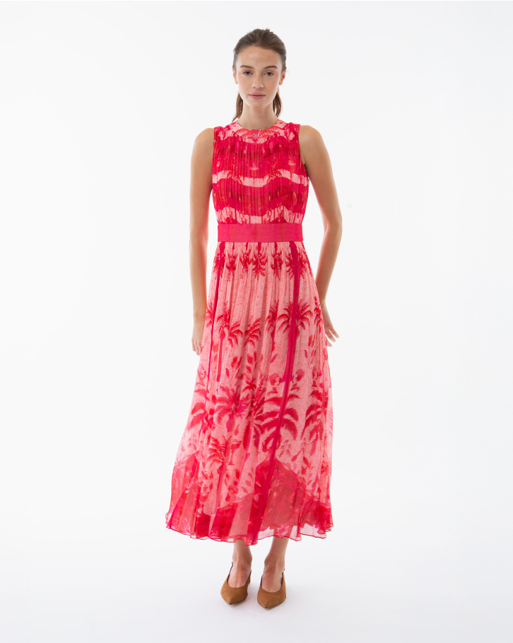 Palm Serenade Midi Dress
