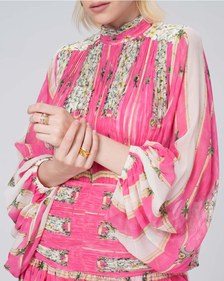 Pink Odyssey Gathered Dress