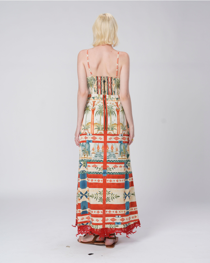 Radiant Palm Maxi Dress