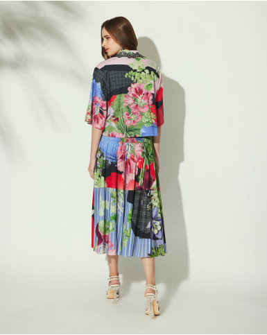 Orchid Stripe crop shirt