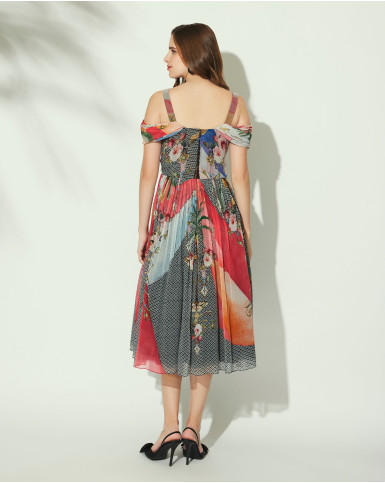 Tropical Mirage midi dress