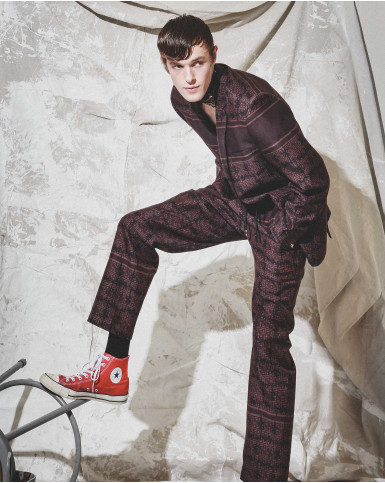 FSP monogrammed blazer and pants.