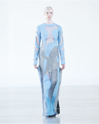 Powder blue long dress