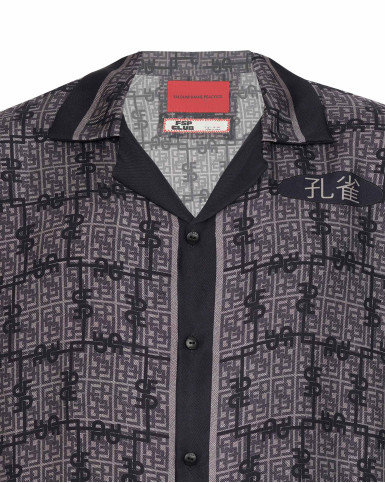 FSP Club violet-based monogram patterned shirt