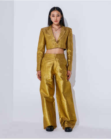 Golden cropped jacket