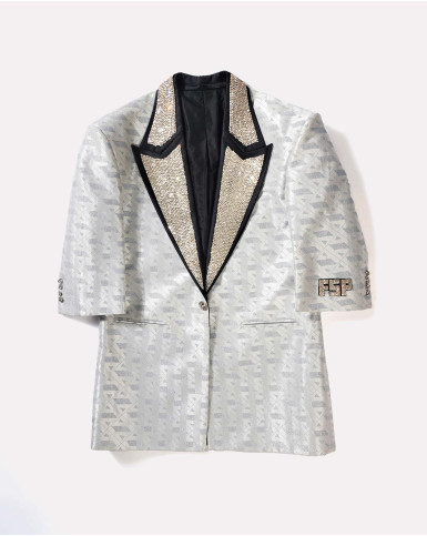 Snow white FSP embellished blazer