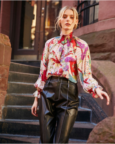 Abstract Flora Blouse