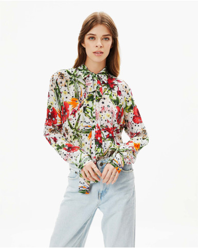 Star-Studded Floral Shirt