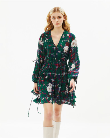 Gingham Floral Dress