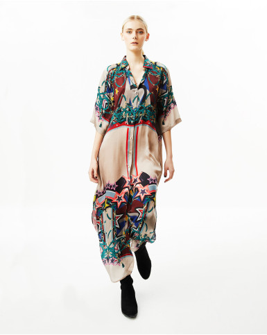 Gleam Long Shirt Dress